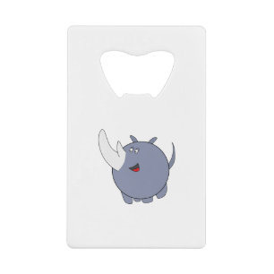 Abrebotellas De Tarjeta De Crédito Cute Chubby Rhinoceros