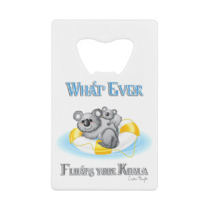 Abrebotellas De Tarjeta De Crédito CUTE Lo Que flote tu Koala