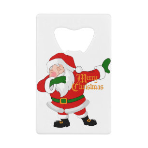 Abrebotellas De Tarjeta De Crédito dabbing santa claus