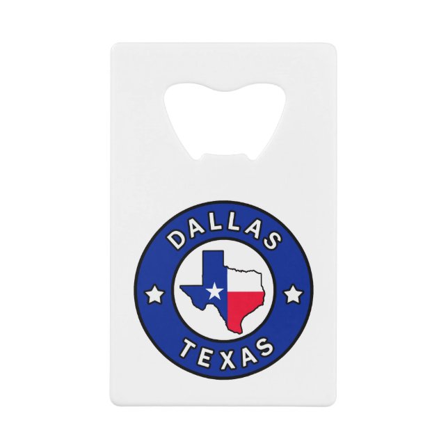 Abrebotellas De Tarjeta De Crédito Dallas Texas (Anverso)