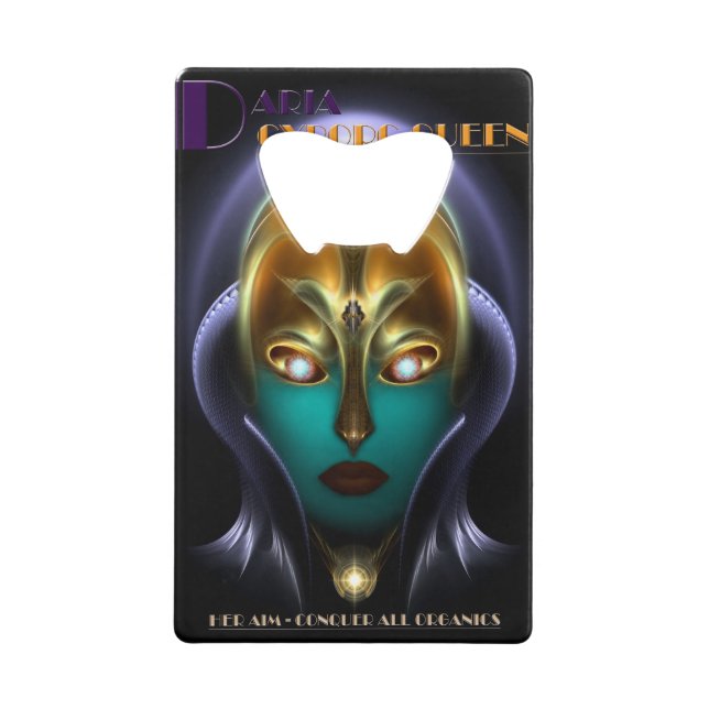 Abrebotellas De Tarjeta De Crédito Daria Cyborg Queen Tarjeta de Crédito Botella Opne (Anverso)
