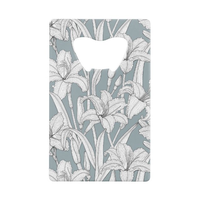 Abrebotellas De Tarjeta De Crédito Daylilies (Anverso)