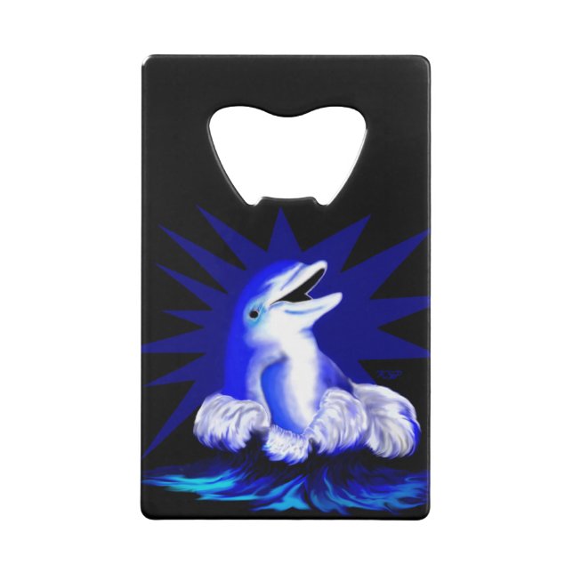 Abrebotellas De Tarjeta De Crédito Delfín sonriente (Reverso)