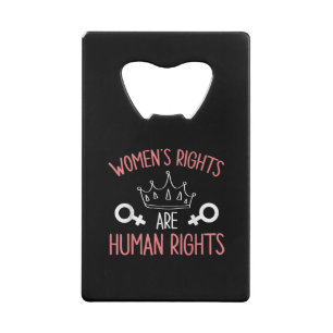 Abrebotellas De Tarjeta De Crédito Derechos de la mujer Derechos de la mujer Derechos