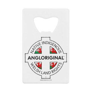 Abrebotellas De Tarjeta De Crédito Derechos de Tierra Angloriginal™ Galeses