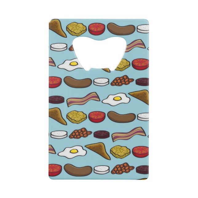 Abrebotellas De Tarjeta De Crédito Desayuno frito (Anverso)