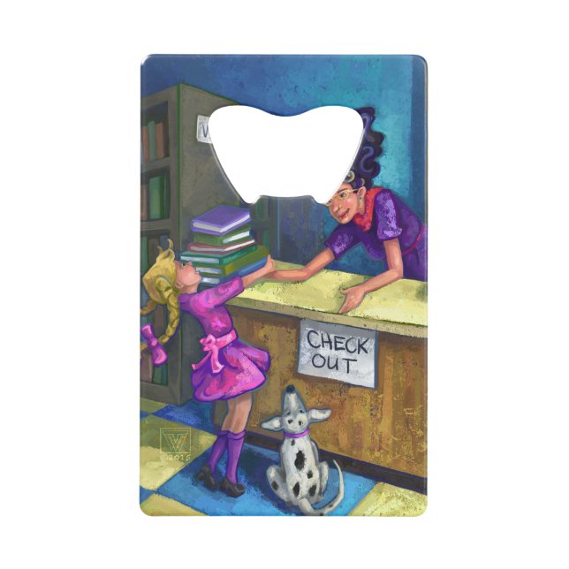 Abrebotellas De Tarjeta De Crédito Desproteger biblioteca (Anverso)