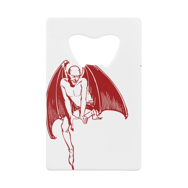 Abrebotellas De Tarjeta De Crédito Devil Evil Demon Monster Wings Gothic (Anverso)