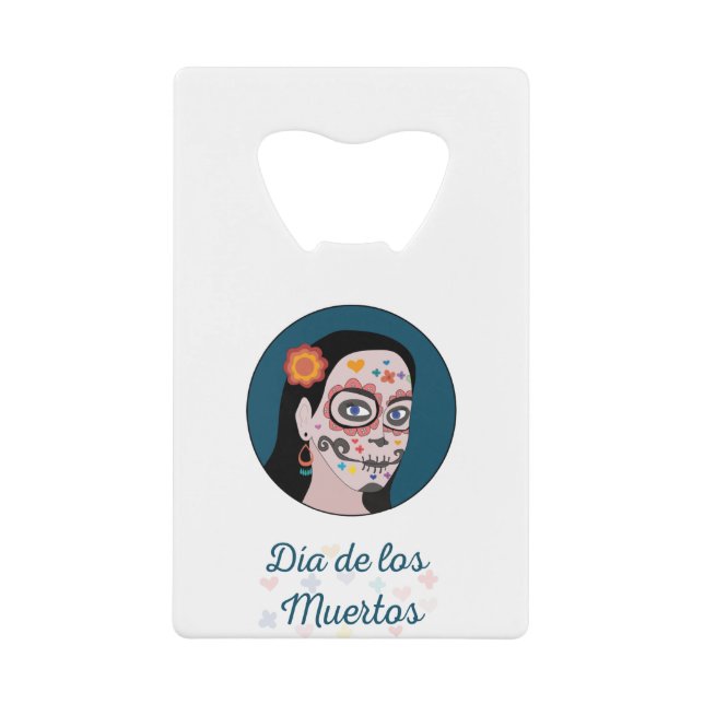 Abrebotellas De Tarjeta De Crédito Día de los Muertos (Anverso)