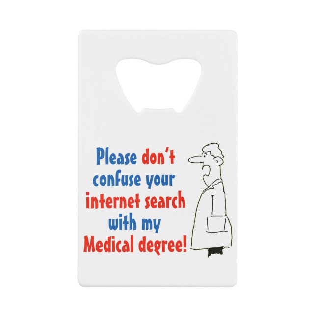 Abrebotellas De Tarjeta De Crédito Diagnóstico médico en línea y un Médica cualificad (Anverso)