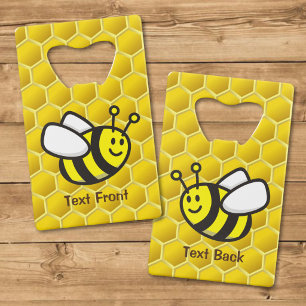 Abrebotellas De Tarjeta De Crédito Dibujo animado de abeja melífera