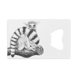 Abrebotellas De Tarjeta De Crédito Dibujo de Lemur