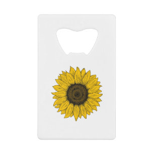 Abrebotellas De Tarjeta De Crédito Dibujo del girasol