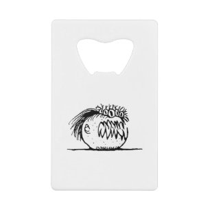 Abrebotellas De Tarjeta De Crédito Dibujo monstruoso de fantasía fea