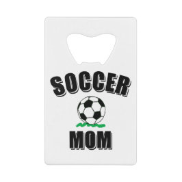 Abrebotellas De Tarjeta De Crédito Dibujo Y Texto De La Madre Del Fútbol