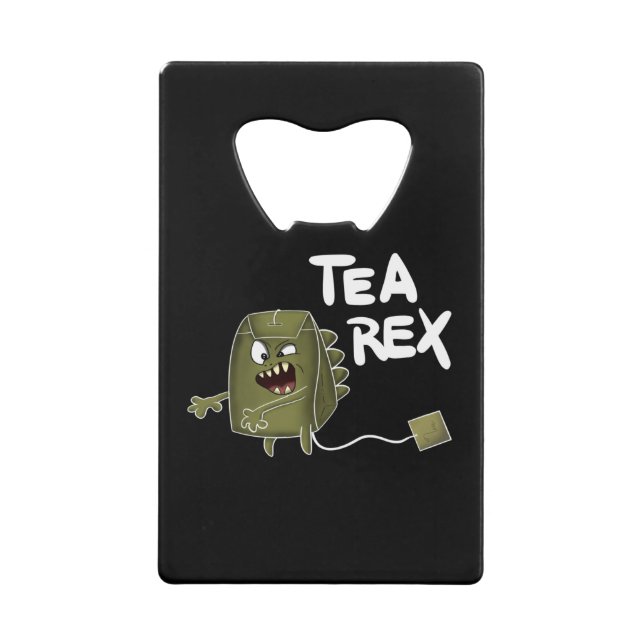 Abrebotellas De Tarjeta De Crédito dinosaurio de té (Anverso)