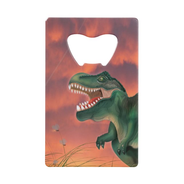 Abrebotellas De Tarjeta De Crédito Dinosaurio T-Rex (Anverso)