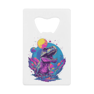 Abrebotellas De Tarjeta De Crédito Dinosaurios Xmas Árbol de búfalo Tapado Trex Dinos