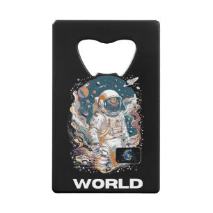 Abrebotellas De Tarjeta De Crédito Diseño Astronauta MUNDIAL