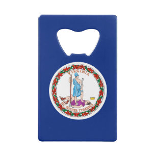 Abrebotellas De Tarjeta De Crédito Diseño de bandera del estado de Virginia