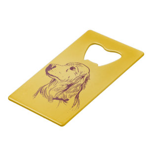 Abrebotellas De Tarjeta De Crédito Diseño de cara de perro lindo Golden Retriever