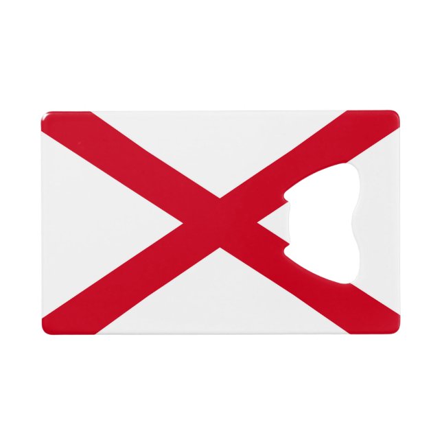 Abrebotellas De Tarjeta De Crédito Diseño de la bandera del estado de Alabama (Reverso Horizontal)