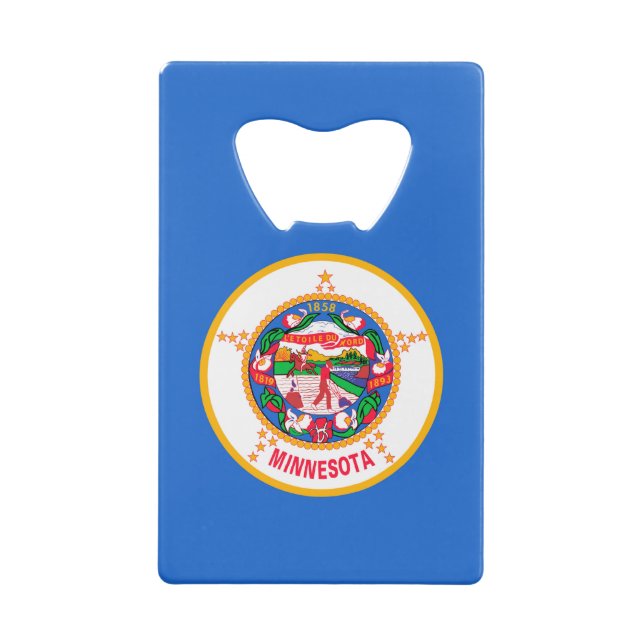 Abrebotellas De Tarjeta De Crédito Diseño de la bandera del estado de Minnesota (Reverso)