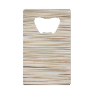 Abrebotellas De Tarjeta De Crédito Diseño de líneas marrones abstractas lindas
