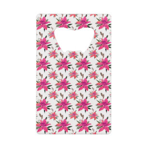 Abrebotellas De Tarjeta De Crédito Diseño de patrón floral rosa-29500