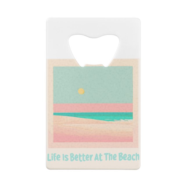 Abrebotellas De Tarjeta De Crédito Diseño de playa