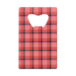 Abrebotellas De Tarjeta De Crédito Diseño del tartán