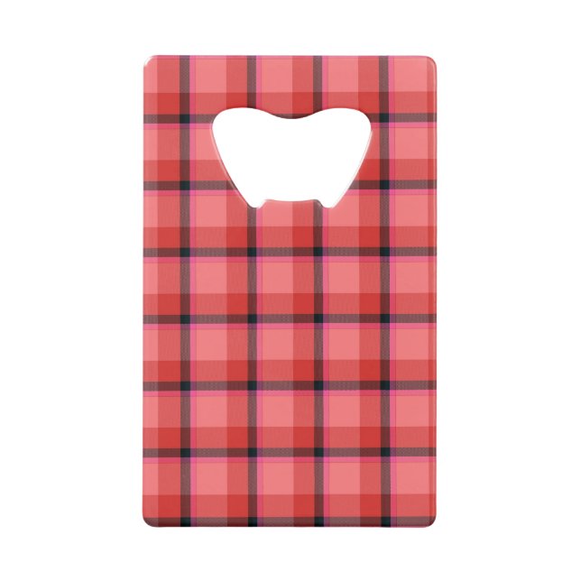 Abrebotellas De Tarjeta De Crédito Diseño del tartán (Anverso)