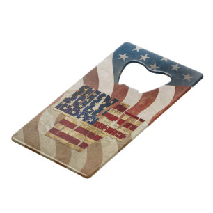 Abrebotellas De Tarjeta De Crédito Diseño del Viejo 4 de Julio Día de la Independenci