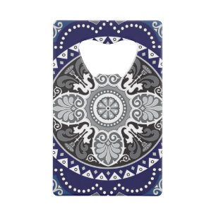 Abrebotellas De Tarjeta De Crédito Diseño detallado de la estafa floral Paisley