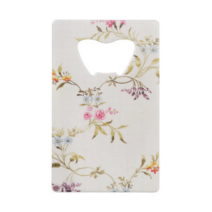 Abrebotellas De Tarjeta De Crédito Diseño floral de claveles y de rosas para una sed