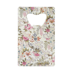 Abrebotellas De Tarjeta De Crédito Diseño floral para el material de seda con flujo