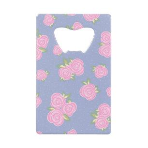 Abrebotellas De Tarjeta De Crédito Diseño Romántico de Rosa Antigua