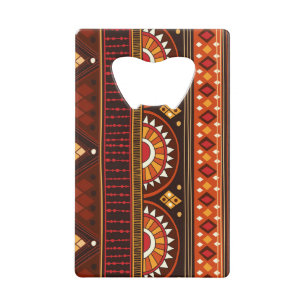 Abrebotellas De Tarjeta De Crédito Diseño tribal sin fisuras para diversos usos.