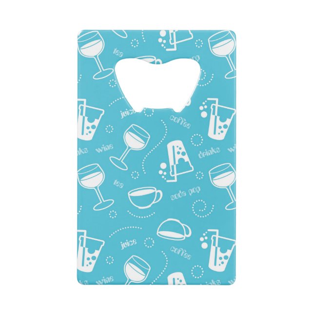 Abrebotellas De Tarjeta De Crédito Diversas bebidas (Anverso)