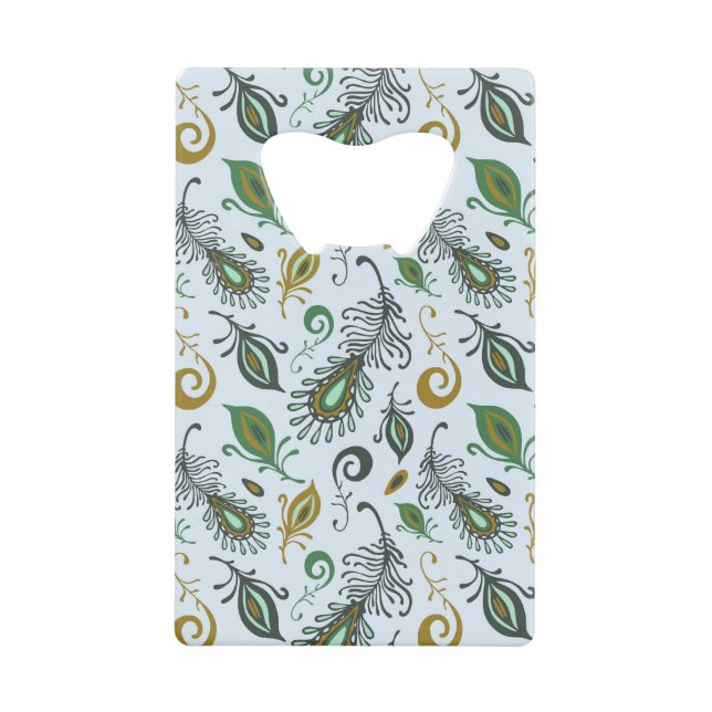 Abrebotellas De Tarjeta De Crédito Diversas plumas coloridas (Anverso)