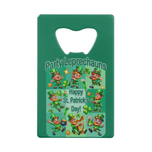 Abrebotellas De Tarjeta De Crédito Diversión de San Patricio Adorable "Fiesta Leprech