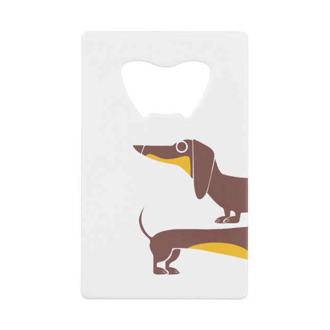 Abrebotellas De Tarjeta De Crédito Divertido dachshund lindo para padres de perros la (Anverso)