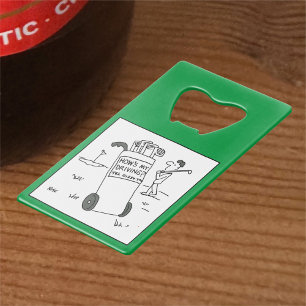 Abrebotellas De Tarjeta De Crédito Divertidos Personalizados de golf.