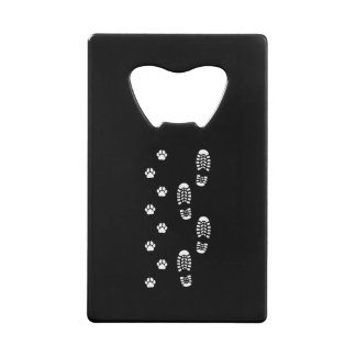Abrebotellas De Tarjeta De Crédito Dog Walk Foot Print Dog Walker Dog Walking