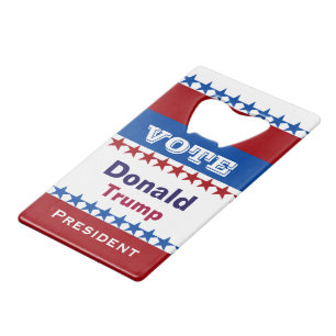 Abrebotellas De Tarjeta De Crédito Donald Trump para el presidente 2016