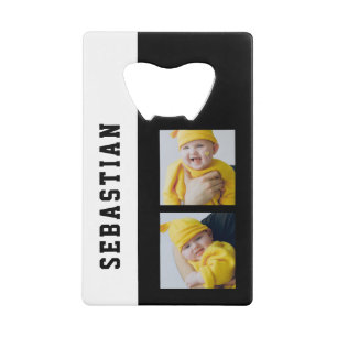 Abrebotellas De Tarjeta De Crédito Dos Plantillas De Foto Y Nombre Personalizados