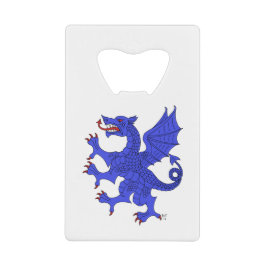 Abrebotellas De Tarjeta De Crédito Dragon Rampant Azure