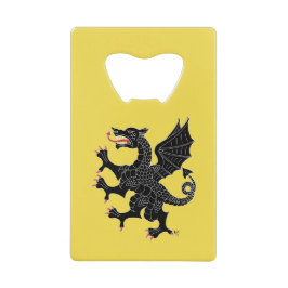 Abrebotellas De Tarjeta De Crédito Dragon Rampant Sable