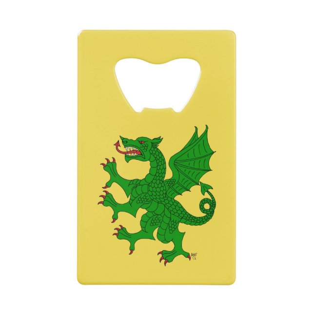 Abrebotellas De Tarjeta De Crédito Dragon Rampant Vert (Anverso)