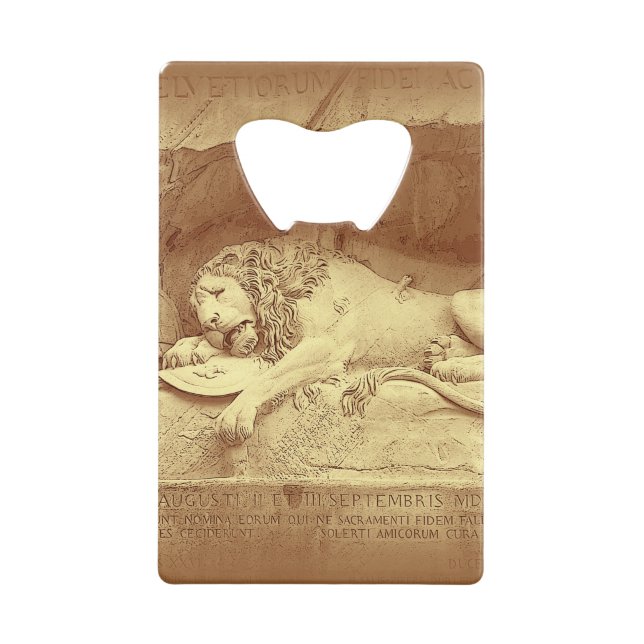 Abrebotellas De Tarjeta De Crédito Dying Lion of Luzern - Löwendenkmal (Reverso)